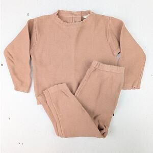 Snug Mauve Pink 2 Pc Knit Sweater & Pants Set - 3-6 Months